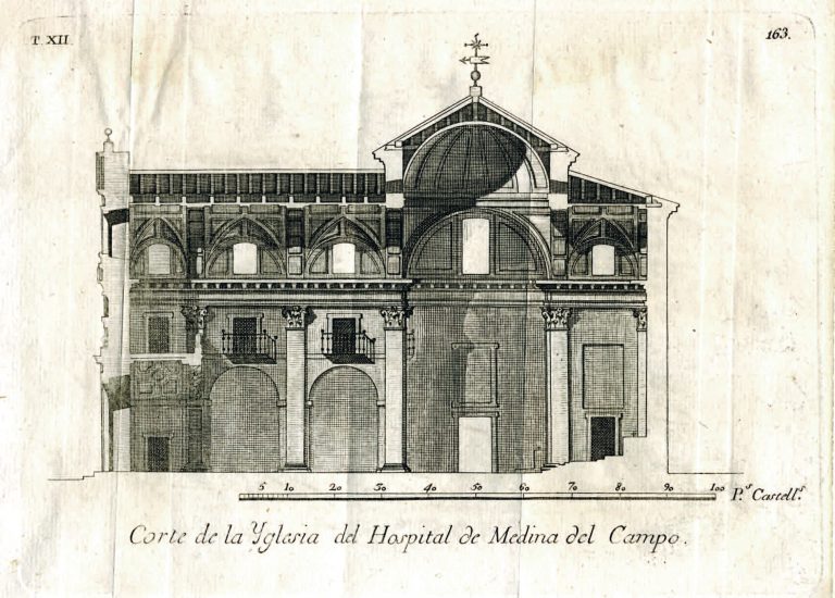 Seccion de la Iglesia del Hospital Simón Ruiz